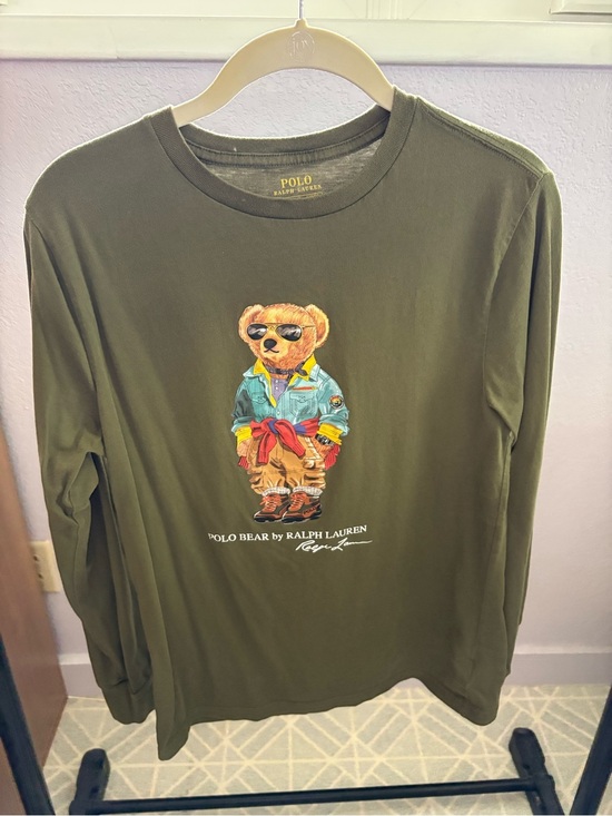 Polo Ralph Lauren Other - POLO RALPH LAUREN Boys sz L 14-16 POLO BEAR Long Sleeve Olive Green